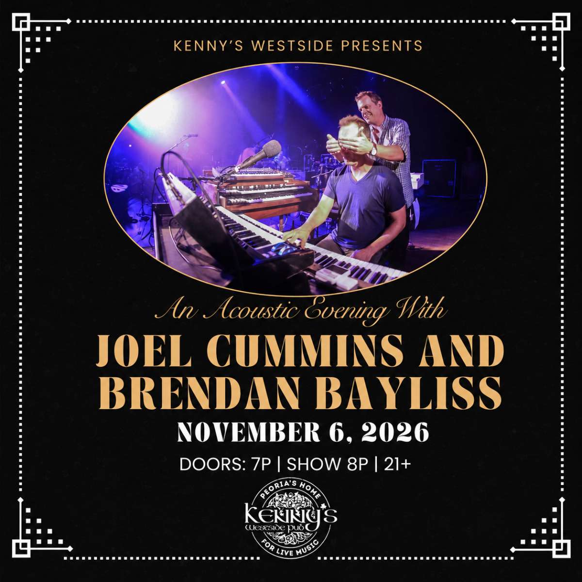 An acoustic evening with Joel Cummins and Brendan Bayliss